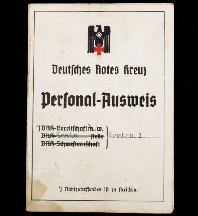 Deutsches Rotes Kreus (DRK) Personal-Ausweis (1942)