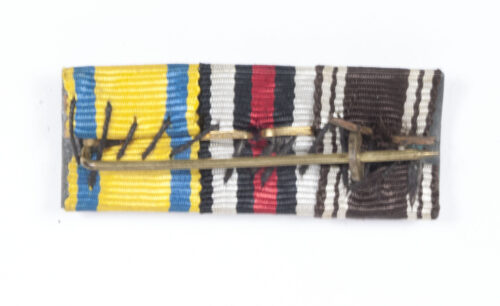 Triple ribbon bar with Friedrich August medal + Frontkämpfer Ehrenkreuz + NSDAP Dienstauszeichnung