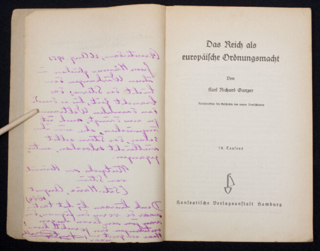 BookBrochure-Karl-Richard-Ganzer-Das-Reich-als-Europäische-Ordnüngsmacht-1941