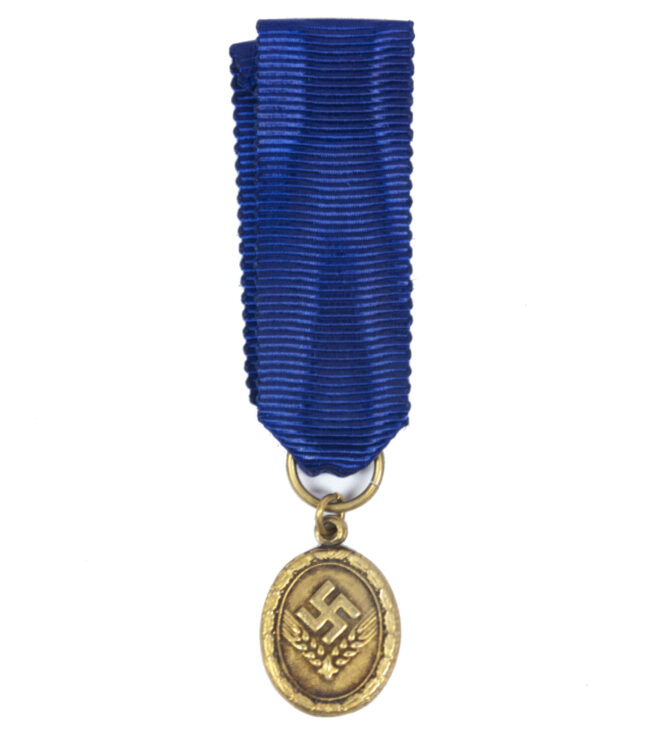 Miniature medal: Reichsarbeitsdienst Dienstauszeichnung in gold 25 years (for women)