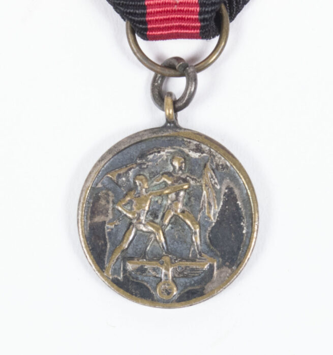Miniature medal Sudetenland Annexation + miniature Prageburger clasp