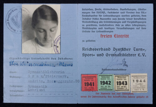 Reichsverband deutscher Turn-, Sport-, und Gymnastiklehrer E.V. Mitglied-Ausweis