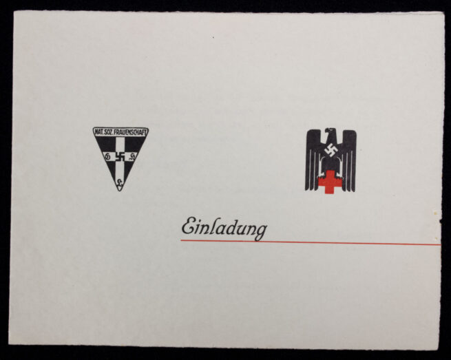 Frauenschaft Deutsches Rotes Kreuz (DRK) invitation + enveloppe