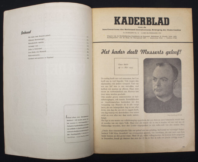 (Magazine NSB) Kaderblad No.14 - 2e Jrg (Mei) 1943