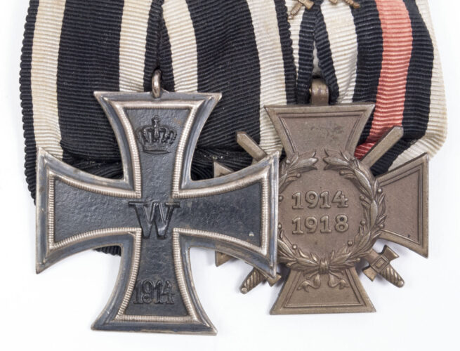 Medalbar-with-WWI-Iron-Cross-second-class-Froentkämpfer-Ehrenkreuz
