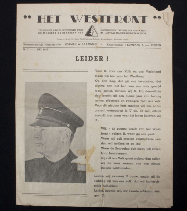 (Newspaper NSB) Het Westfront No.7 - 1 Mei 1942