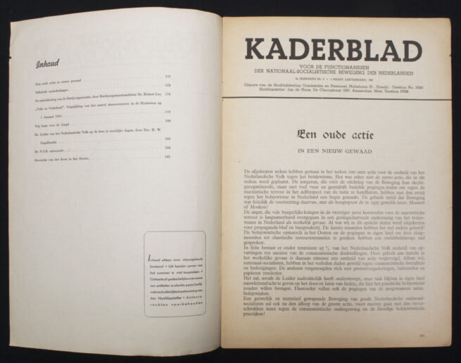 (Magazine NSB) Kaderblad No.9 - 2e Jrg (Maart) 1943