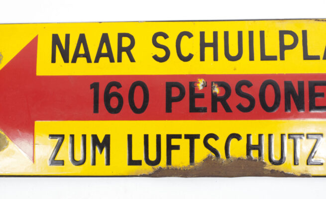 Luchtbeschermingsdienst (Air Raid Bunker) metallic sign from Wassenaar