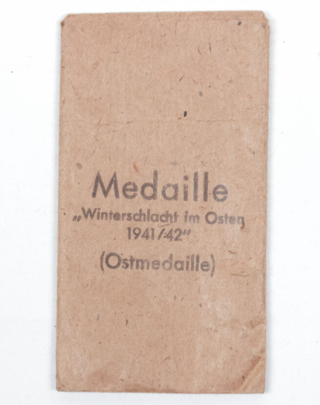 Ostmedaille Winterschlacht im Osten medaille MM60 (Katz & Dehle) + bag