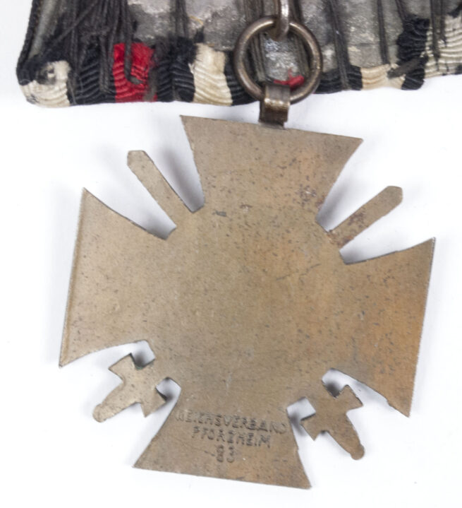 Medalbar with WWI Iron Cross second class + Frontkämpfer Ehrenkreuz