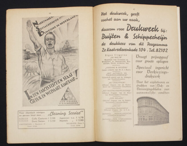 (Brochure) NSB Programma 3en Landdag 30 maart 1935 - Rare