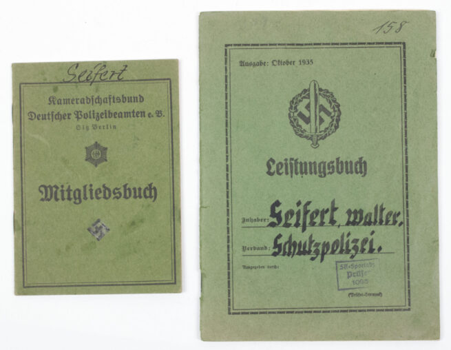 SA-group-with-SA-Leistungsbuch-Kameradschaftsbund-Deutscher-Polizeibeamten-Mitgliedsbuch-Citations-EK2-FEK-and-more