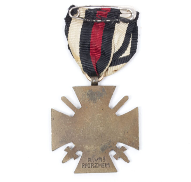 Ehrenkreuz für Frontkämpfer + citation (Land Lippe Brake)