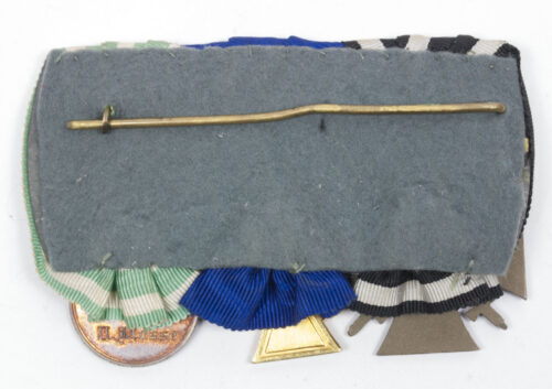 German WWII medalbar with FEK, Treue Dienst 40 Jahre Kreuz, Landwehr Dienstauszeichnung II Klasse