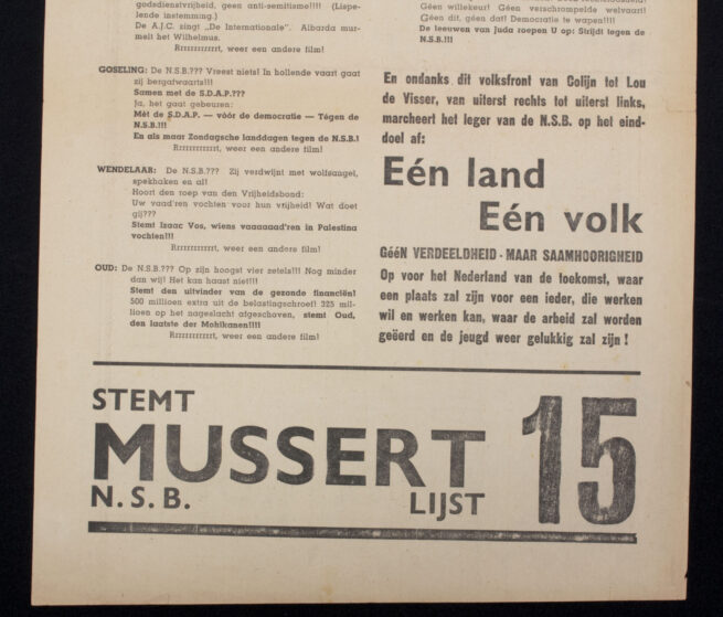 NSB-Tweede-Kamer-der-Staten-Generaal-26-mei-1937-De-NSB-Komt-pamflet-mini-poster
