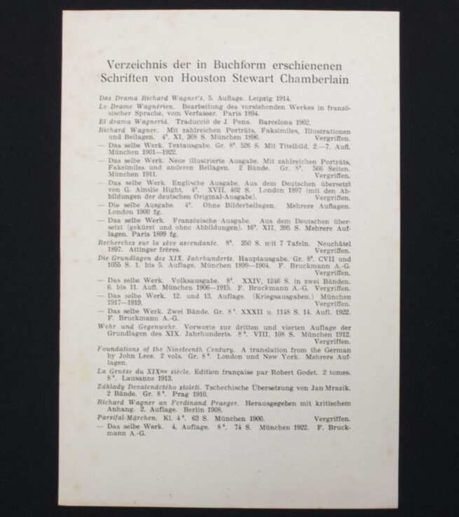 Book-Houston-Stewart-Chamberlain-Die-Grundlagen-des-XIX.-Jahrhunderts-1.-II.-Hälfte-1922