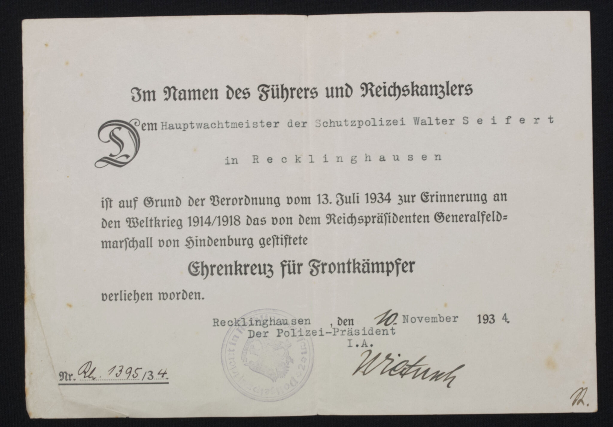 SA-group-with-SA-Leistungsbuch-Kameradschaftsbund-Deutscher-Polizeibeamten-Mitgliedsbuch-Citations-EK2-FEK-and-more