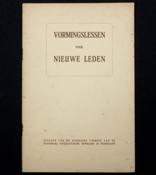 (Brochure - NSB) Vormingslessen voor nieuwe leden (1941)
