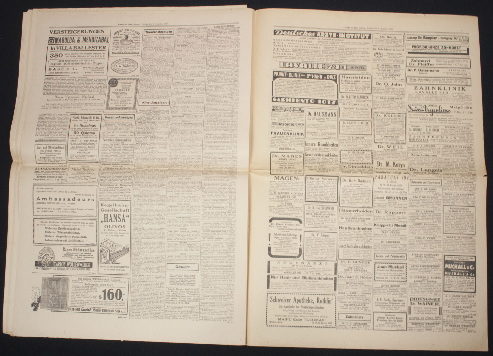 (Newspaper) Argentina - Deutsche La Plate Zeitung 4 Dezember 1936 - VERY RARE - Image 15