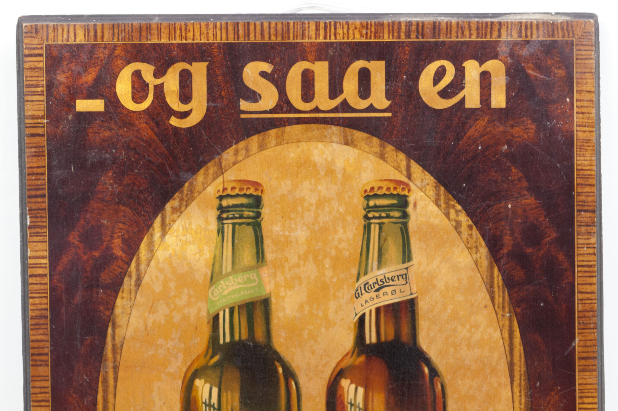 (Denmark) Carlsberg Beer wall or pub shield with swastika's (1920's30's) - RARE