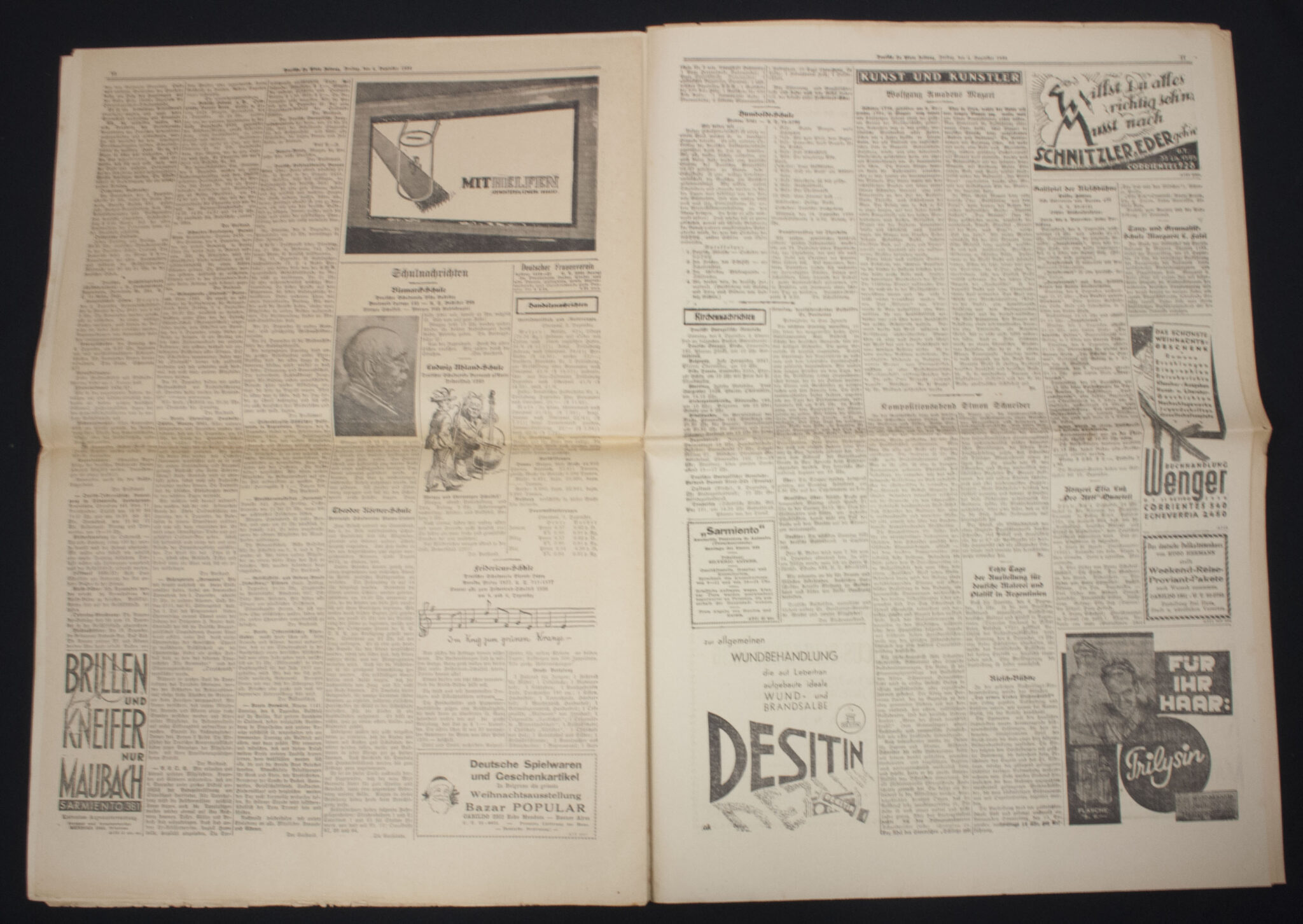 (Newspaper) Argentina - Deutsche La Plate Zeitung 4 Dezember 1936 - VERY RARE