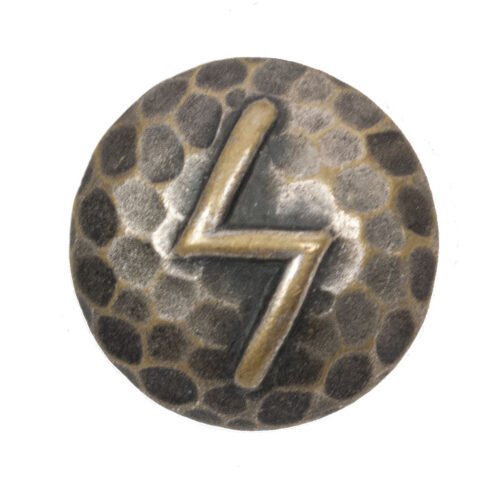 Hitlerjugend (HJ) Deutsche Jugend (DJ) bronze button with sig rune