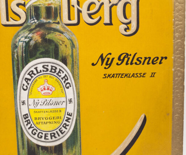 (Denmark) Carlsberg Beer wall or pub shield with swastika's (1920's1930's) - RARE