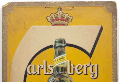 (Denmark) Carlsberg Beer wall or pub shield with swastika's (1920's1930's) - RARE