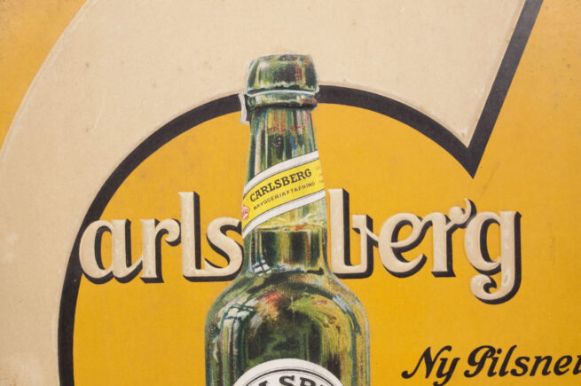 (Denmark) Carlsberg Beer wall or pub shield with swastika's (1920's1930's) - RARE