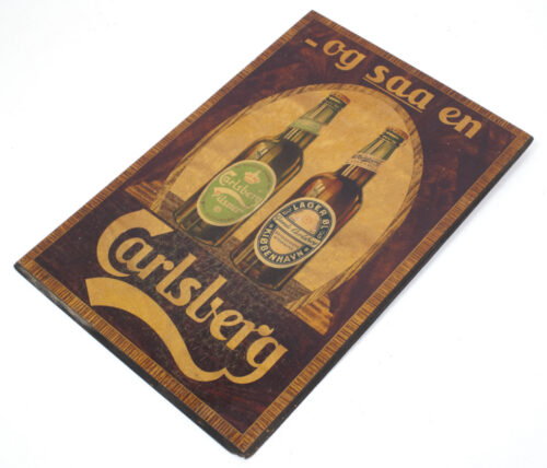 (Denmark) Carlsberg Beer wall or pub shield with swastika's (1920's30's) - RARE