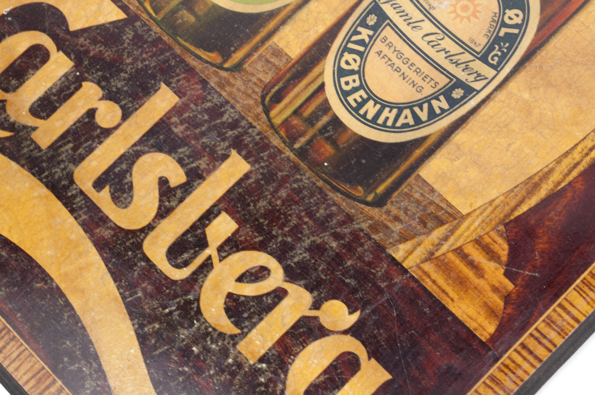 (Denmark) Carlsberg Beer wall or pub shield with swastika's (1920's30's) - RARE