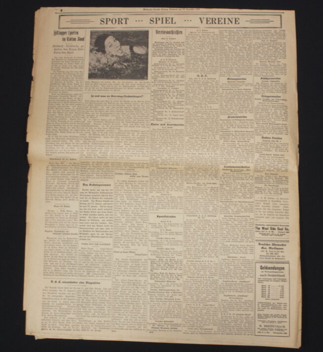 (Newspaper) Milwaukee Deutsche Zeitung - 16. Dezember 1936 - rare