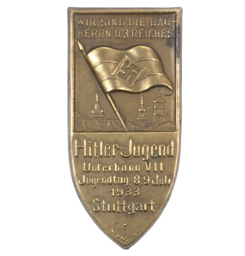 Hitlerjugend (HJ) Unterbann VII Jugendtag 8.-9. Juli 1933 Stuttgart abzeichen