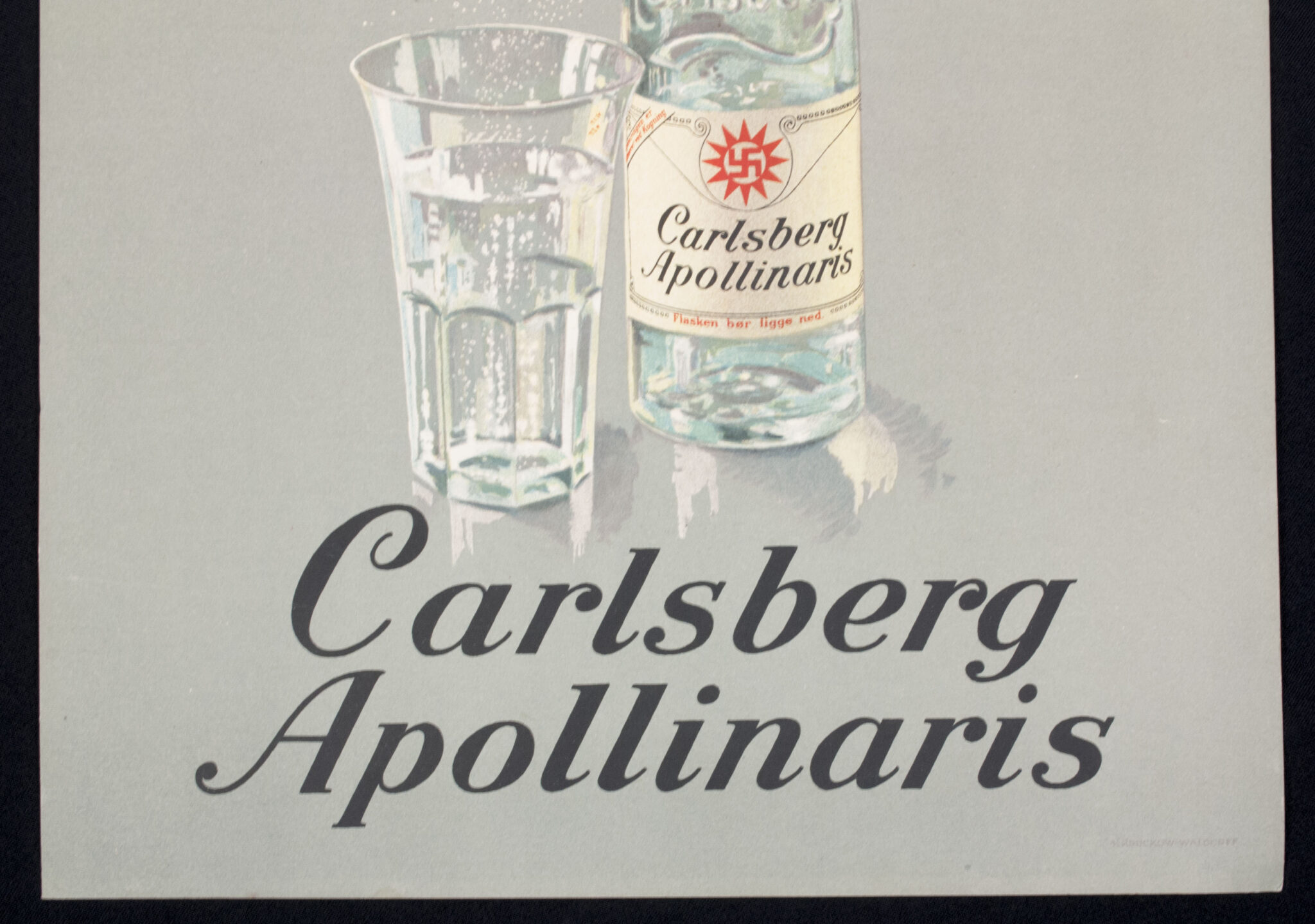 (Denmark) Carlsberg Beer wall or pub poster with swastika (1936) - RARE