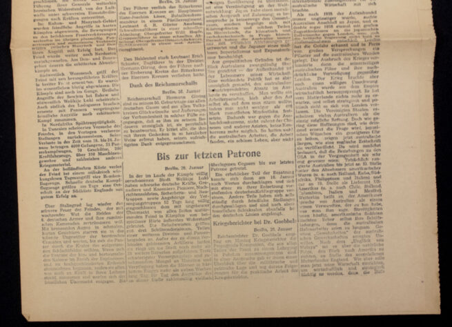 (Newspaper) Ost-Front 27. Januar 1943 (Propaganda Kompanie)
