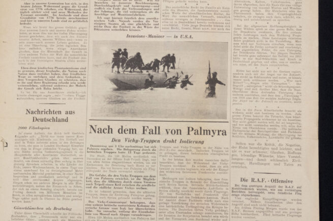 (Newspaper) Die Zeitung Londoner Deutsches Wochenblatt 5. Juli 1941