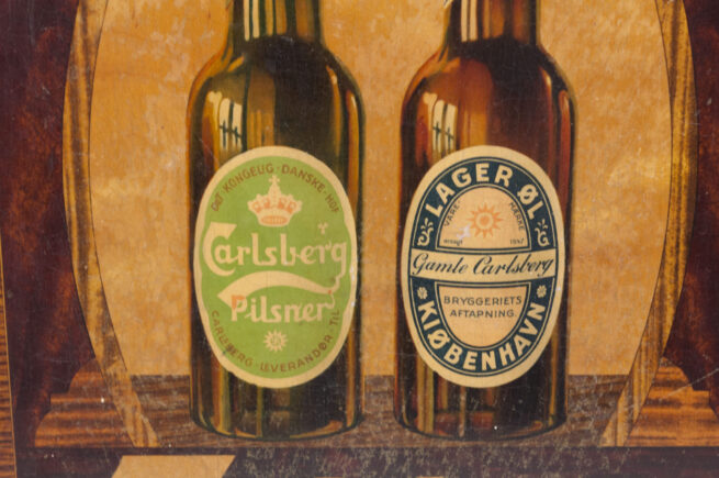 (Denmark) Carlsberg Beer wall or pub shield with swastika's (1920's30's) - RARE