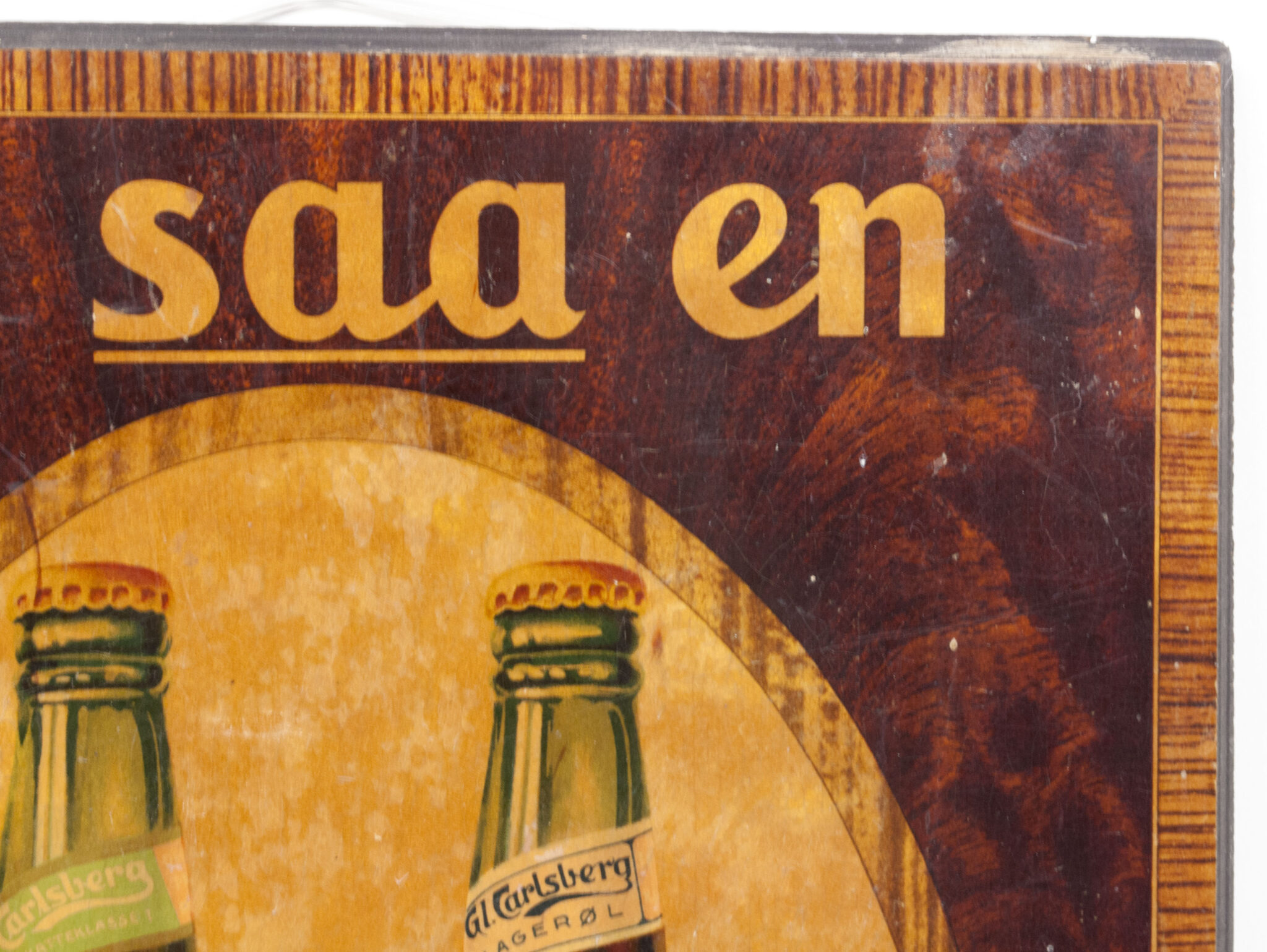 (Denmark) Carlsberg Beer wall or pub shield with swastika's (1920's30's) - RARE