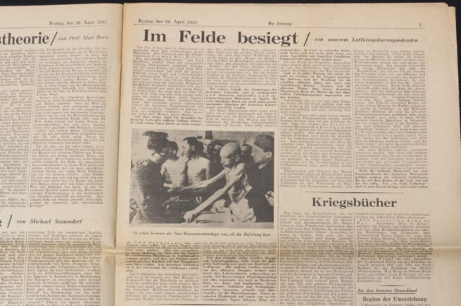 (Newspaper) Die Zeitung Londoner Deutsches Wochenblatt 20 April 1945