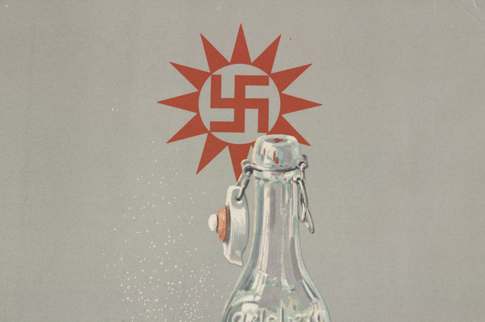 (Denmark) Carlsberg Beer wall or pub poster with swastika (1936) - RARE