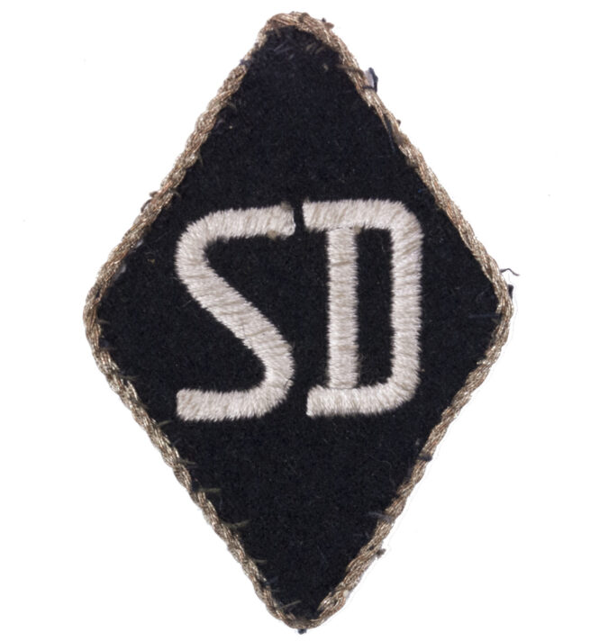 SS arm-insignia for an officer of the SD-Reichs Sicherheitsdienst (with paper RZM tag)