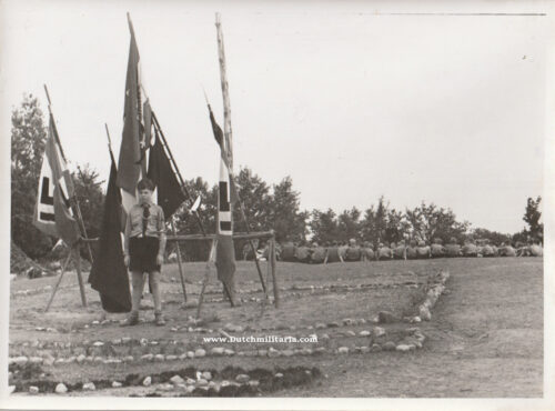 (Pressphoto) Unpublished Hitlerjugend "camp" photo (18 x 13 centimeters)