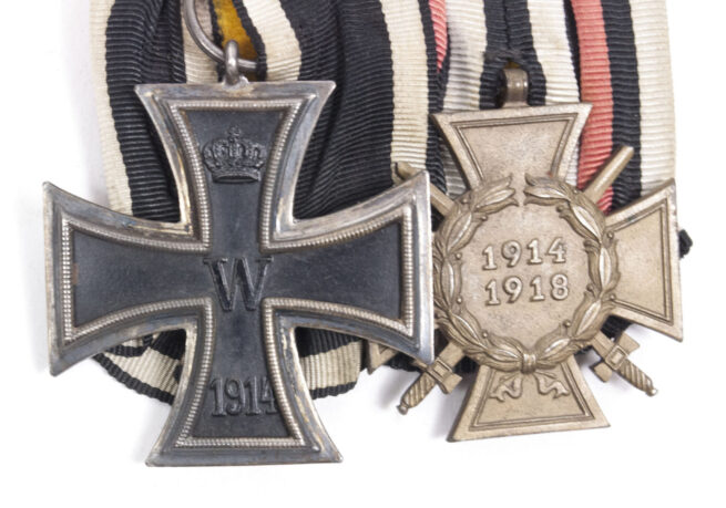 Medalbar-with-WWI-Iron-Cross-second-class-Frontkämpfer-Ehrenkreuz