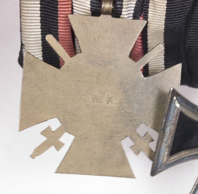 Medalbar-with-WWI-Iron-Cross-second-class-Frontkämpfer-Ehrenkreuz