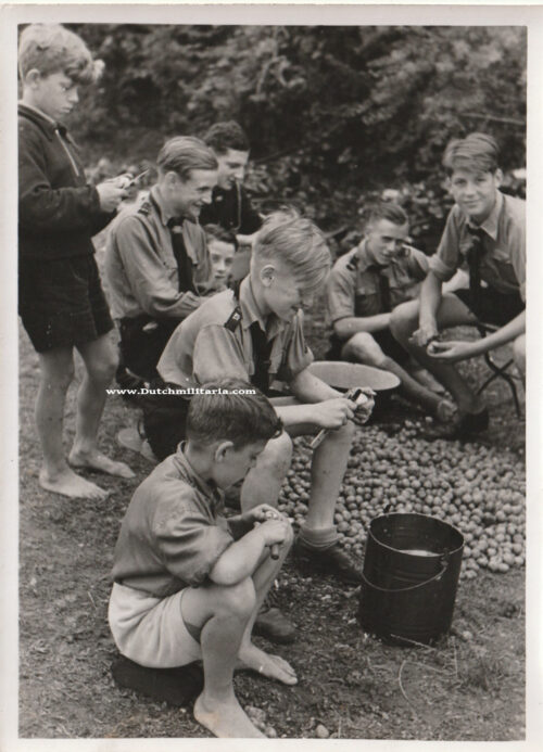 (Pressphoto) Unpublished Hitlerjugend groupphoto (18 x 13 centimeters)