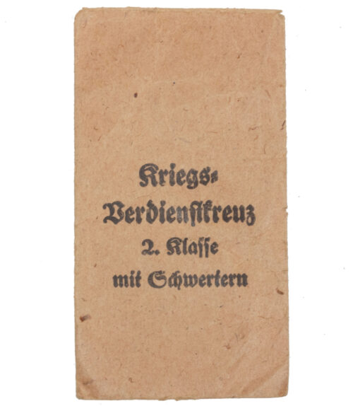 Kriegsverdienstkreuz 2. Klasse mit Schwertern War Merit cross with Swords Tüte Bag (Franz Jungwirth Wien)
