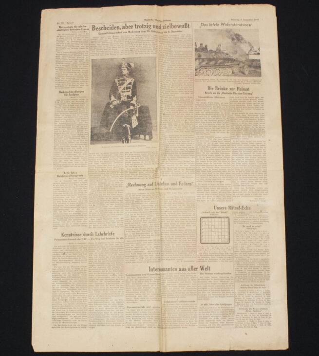 (Newspaper) Deutsche Ukraine-Zeitung #286 Sonntag 5. Dezember 1943 - rare