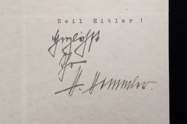Reichsführer SS Heinrich Himmler autograph - rare