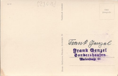 (Postcard) SS-Standartenführer Fritz Witt (Photo Hoffmann)