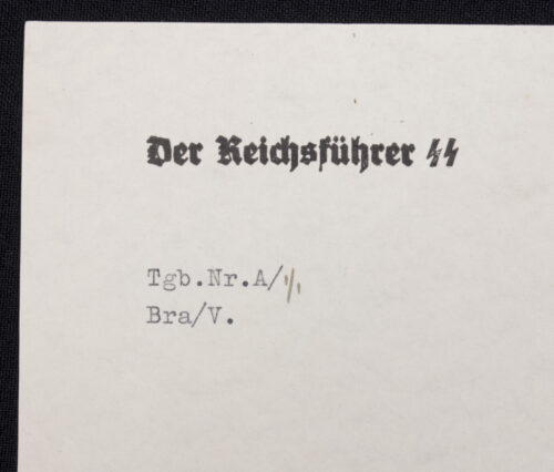 Reichsführer SS Heinrich Himmler autograph - rare